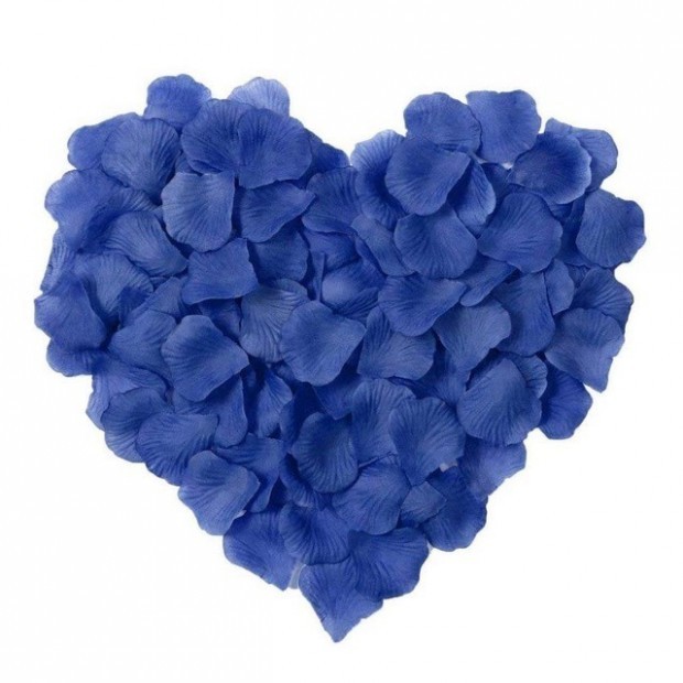 Лепестки роз (искусств.) синий васильковый
