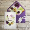 Приглашение-карточка в фактурном конверте "Луговые цветы"