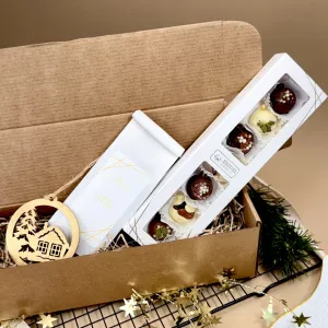 НОВОГОДНЕЕ ЧАЕПИТИЕ- подарочный набор с чаем и конфетами