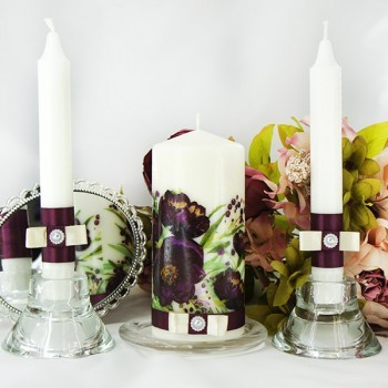 Набор свечей коллекция "Винные пионы"