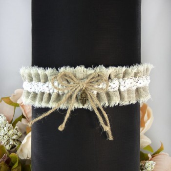 Подвязка невесты коллекция "Лен"