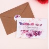 Приглашение в крафтовом конверте "Фиолетовые цветы"