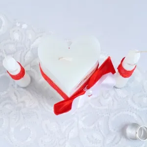 Набор свечей "Кружевной", красный Набор свечей "Кружевной", красный