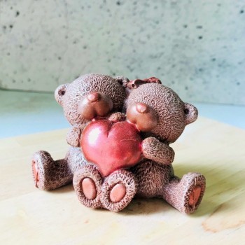 Шоколадная фигурка Пара медвежат с сердечком