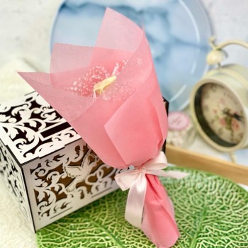 Букет из шоколадных роз "Ассорти малое", 7 шт, розовый