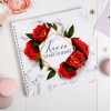 Книга свадебных пожеланий "Красные розы" на пружине, 21,7 х 21 см