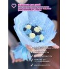 Сладкий букет из шоколадных роз с мармеладом, голубой, размер M