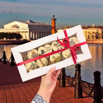 Печенье подарочное "Санкт-Петербург", набор 8 штук