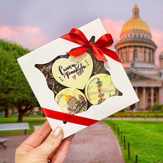 Печенье подарочное "Санкт-Петербург", набор 3 штуки