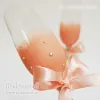 Свадебные бокалы коллекция "Персиковые цветы"