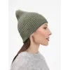 Шапка Catch Match без помпона, зеленая (полынь)
