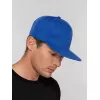 Бейсболка Snapback с прямым козырьком, ярко-синяя