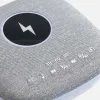 Bluetooth колонка с беспроводной зарядкой и подсветкой Terrafonic, серая