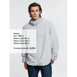 Анорак флисовый унисекс Fliska, светло-серый Анорак флисовый унисекс Fliska, светло-серый