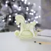Свеча фигурная «Лошадка-качалка», светло-зеленая