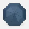 Зонт складной Classic, темно-синий с темной ручкой