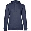 Толстовка с капюшоном женская Hoodie, синий меланж