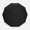 Зонт обратного сложения inLoop с ручкой-карабином, черный