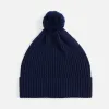 Шапка Catch Match с помпоном, темно-синяя