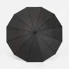 Зонт складной Skymate с УФ-защитой и ручкой-карабином, черный