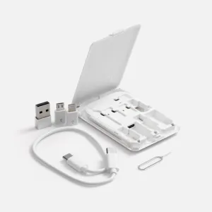 Органайзер с беспроводной зарядкой и набором адаптеров Octopod, белый