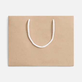 Пакет бумажный Stor, неокрашенный с белыми ручками