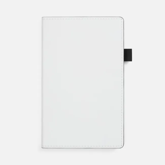Ежедневник White Shall, недатированный, бело-черный