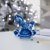 Свеча фигурная «Лошадка-качалка», синяя