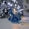 Свеча фигурная «Лошадка-качалка», синяя