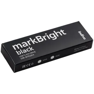 Флешка markBright Black с зеленой подсветкой, 32 Гб Флешка markBright Black с зеленой подсветкой, 32 Гб