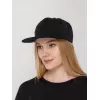 Бейсболка Snapback с прямым козырьком, черная