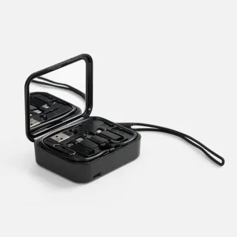 Набор для ухода за гаджетами с беспроводной зарядкой Rules, черный