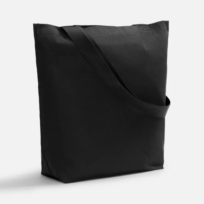 Шопер B5, черный с широкими черными ручками