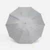 Зонт обратного сложения с ручкой-карабином Foldberry, серый