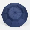 Зонт обратного сложения twoGether с двойным куполом, темно-синий