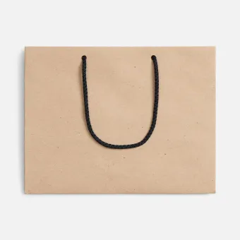 Пакет бумажный Stor, неокрашенный с черными ручками