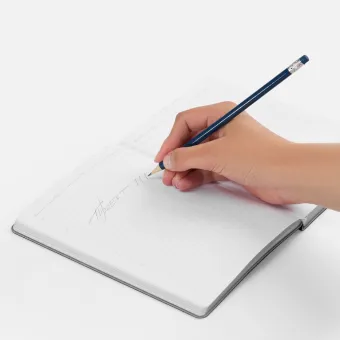 Карандаш простой Hand Friend с ластиком, темно-синий