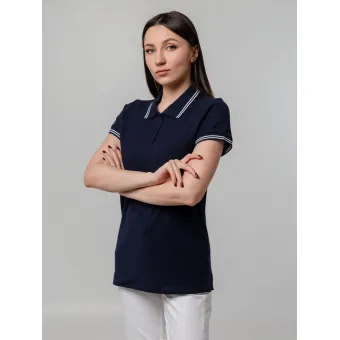 Рубашка поло женская Virma Stripes Lady, темно-синяя