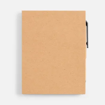 Мини-блокнот Eco Light с ручкой с черными элементами, ver.2