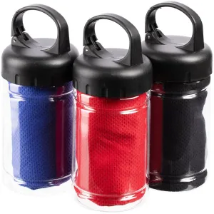 Охлаждающее полотенце Frio Mio в бутылке, черное Охлаждающее полотенце Frio Mio в бутылке, черное