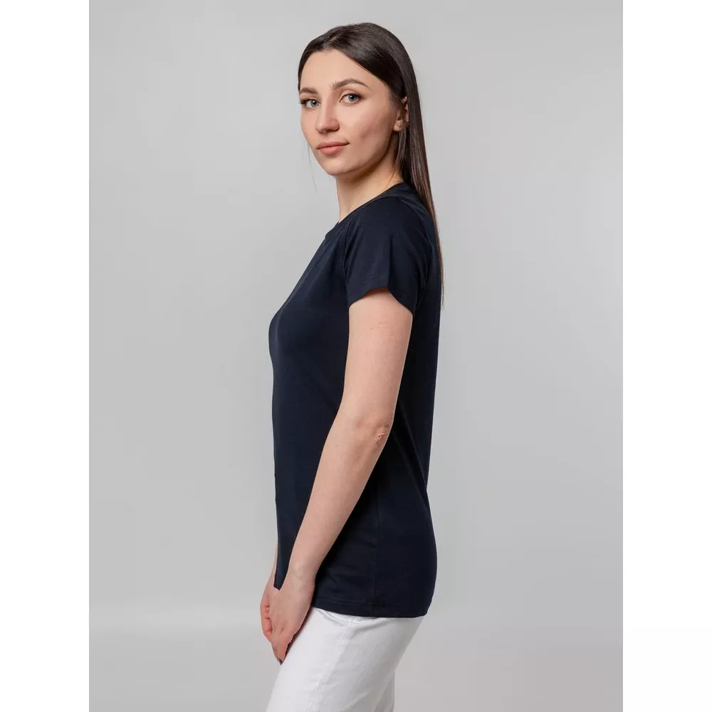 Футболка женская T-bolka Stretch Lady, темно-синяя (navy)