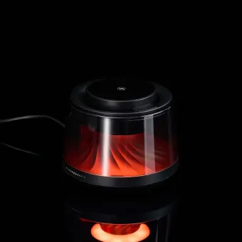 Bluetooth-колонка с подсветкой и беспроводной зарядкой Quantium, черная