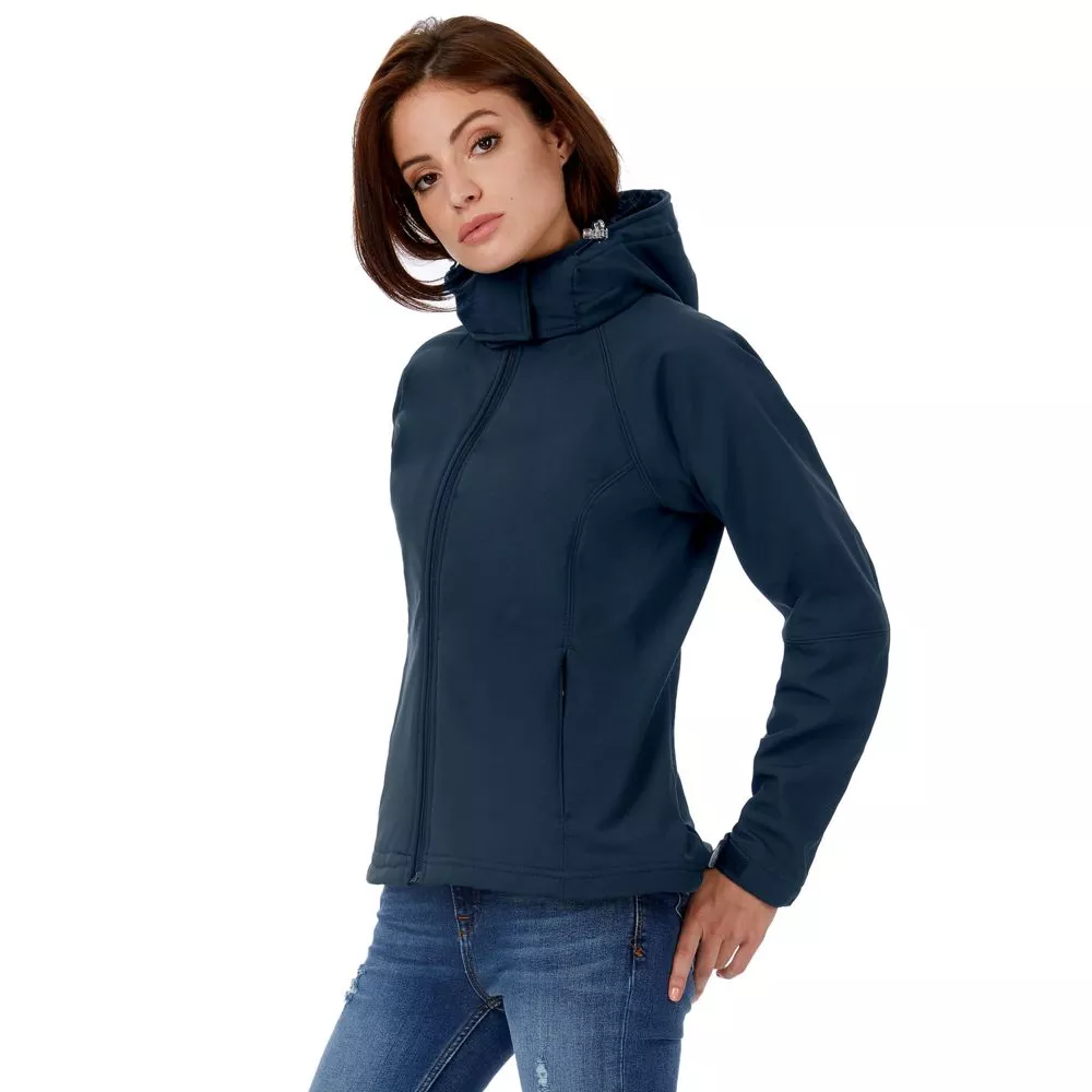 Куртка женская Hooded Softshell темно-синяя