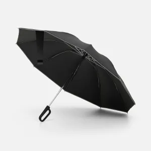 Зонт обратного сложения с ручкой-карабином Foldberry, черный