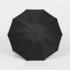 Зонт обратного сложения с ручкой-карабином Foldberry, черный