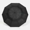 Зонт обратного сложения twoGether с двойным куполом, черный