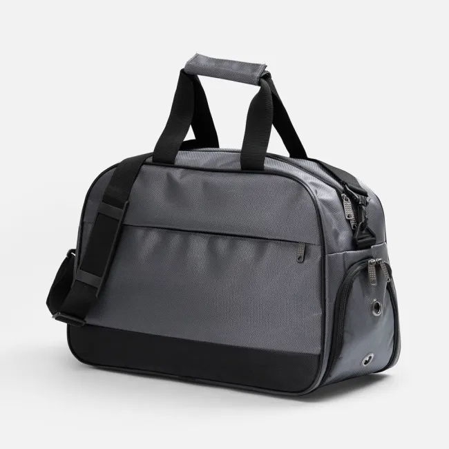 Спортивная сумка Atlantes, светло-серая с черным