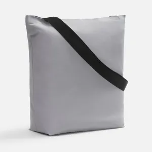 Шопер B5, серый с широкими черными ручками