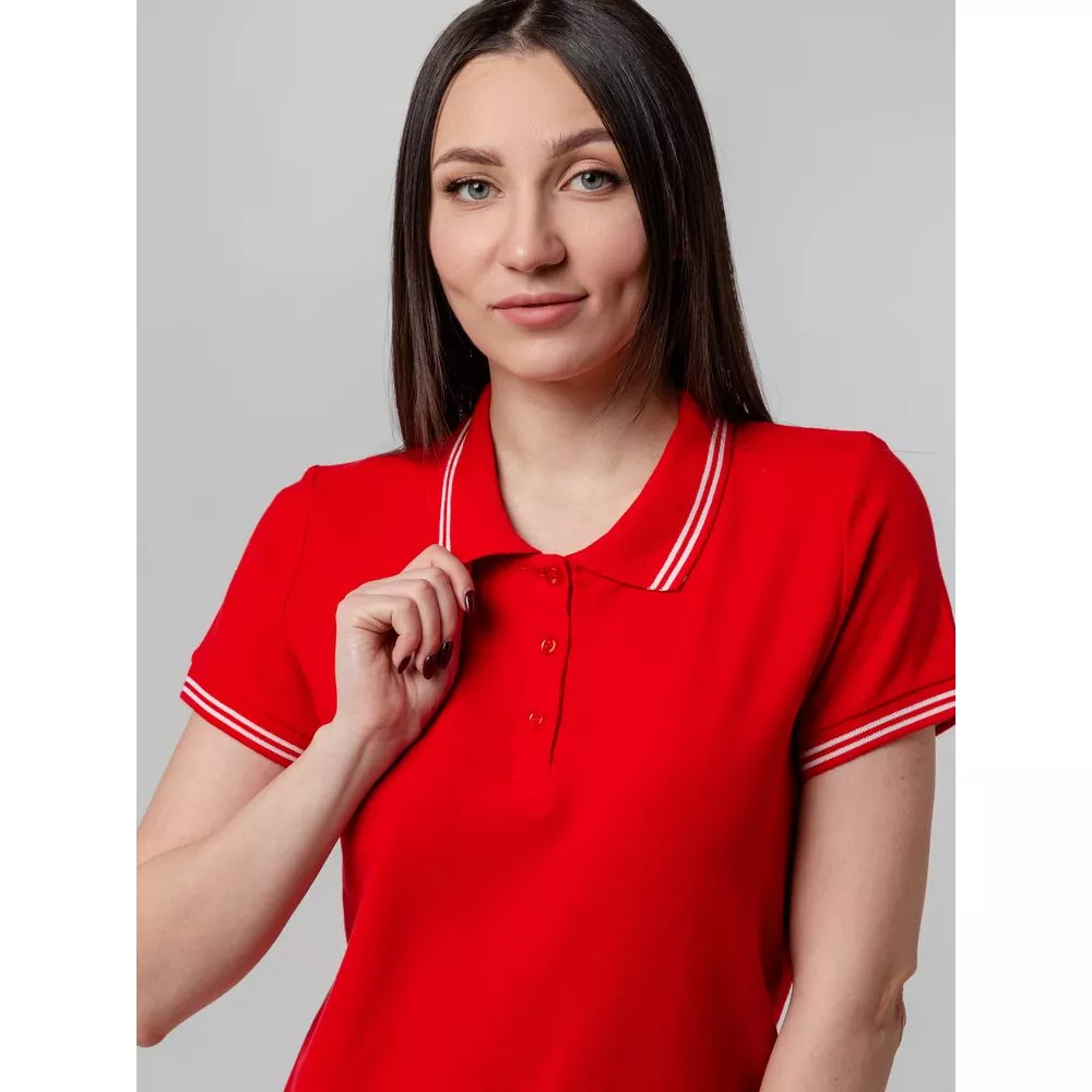 Рубашка поло женская Virma Stripes Lady, красная