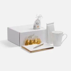 Набор «Планы на счастье», белый с золотистым